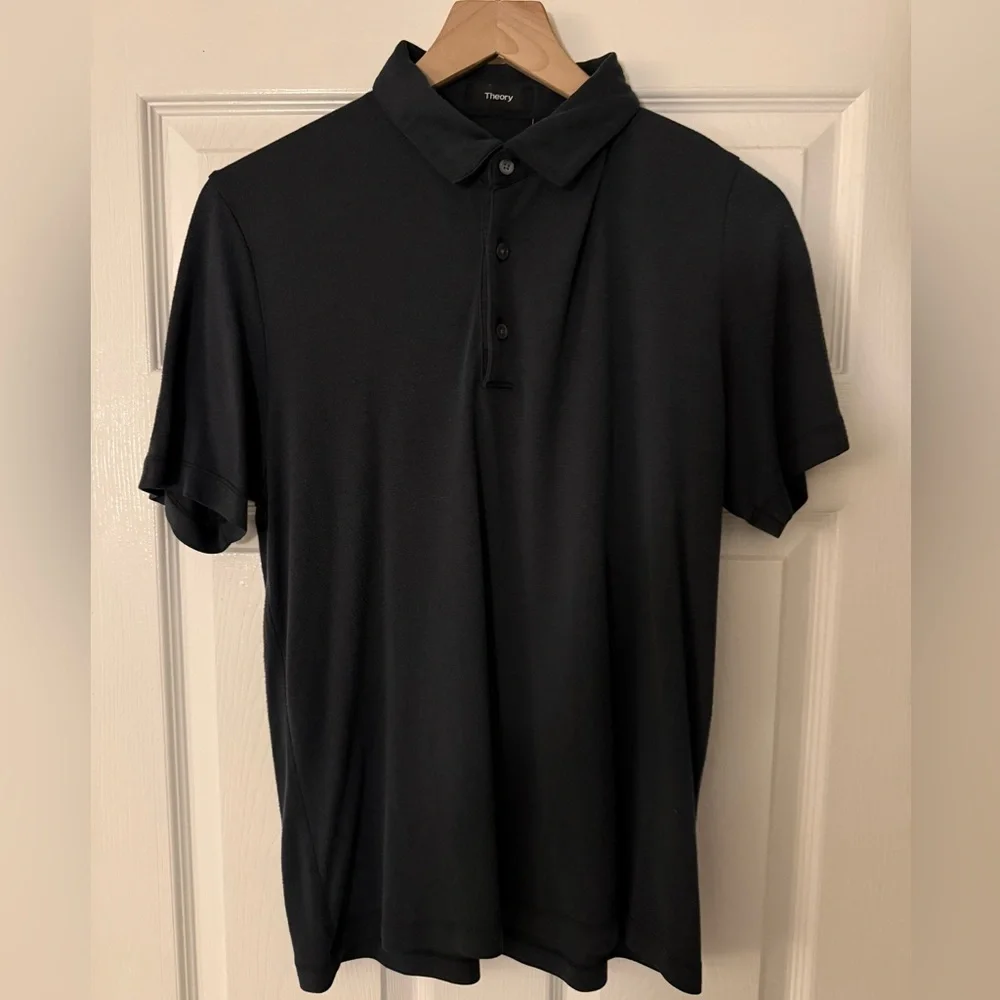 Theory Men's Black Polo Shirt - Picture 1 of 3